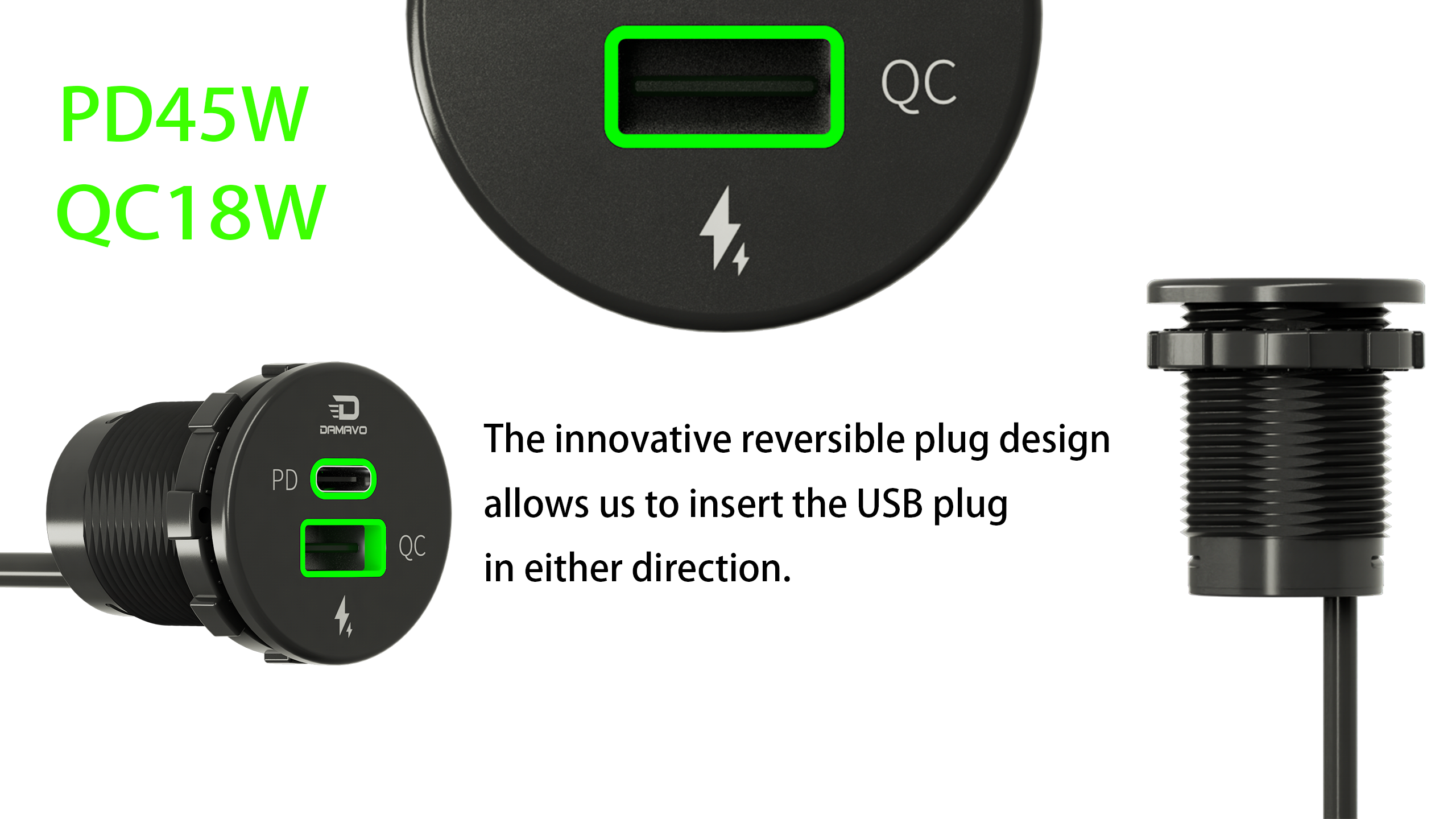 car charger pd, qc 3.0 car charger adapter, best fast charger for car-DAMAVO