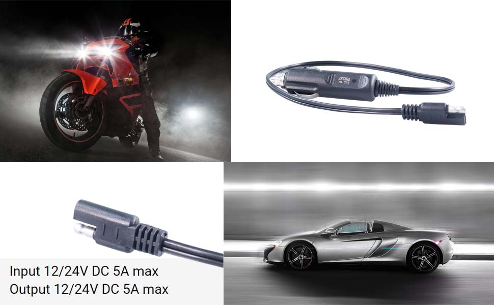 best DC 電源コード延長、sae コネクタへのシガレット ライター プラグ、主電源への 12v シガレット ライター プラグ、DAMAVO