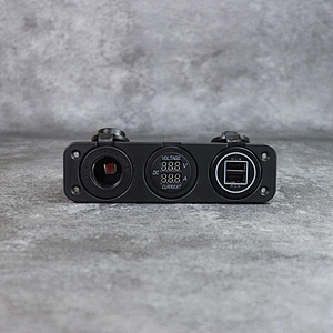 DAMAVO Vehicle USB charger socket 24V voltmeter and ammeter panel