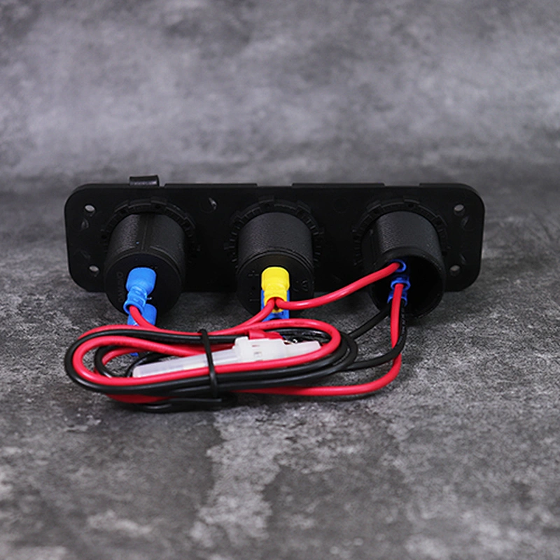 DAMAVO Interrupteurs 12 volts marine 3 voies prise 12v externe marine accessoire prise USB voltmètre