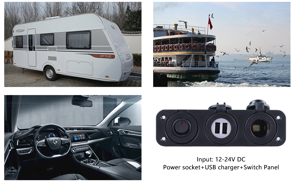 штепсельная вилка usb rv, автомобильное зарядное устройство usb, морская розетка usb manufacturer