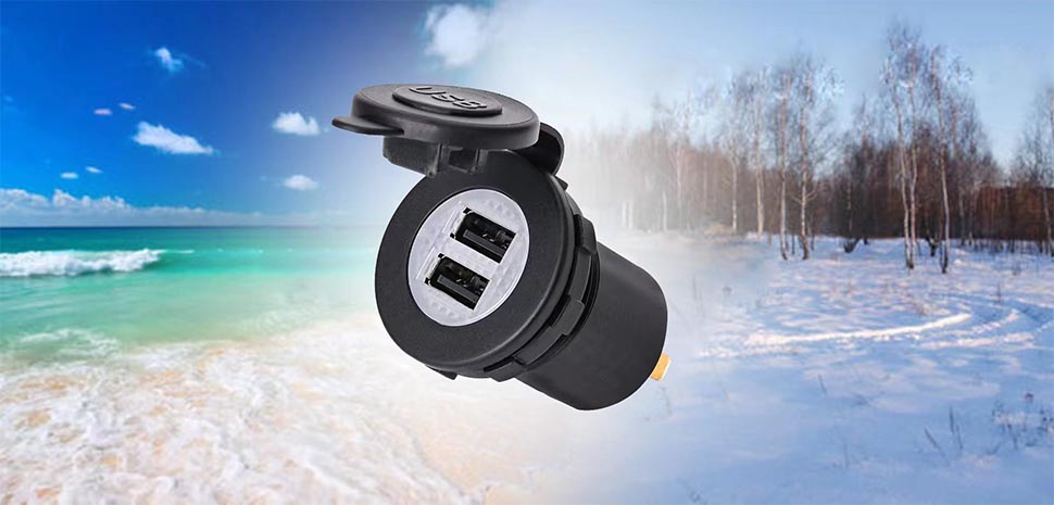 the car battery charges the mobile phone DAMAVO