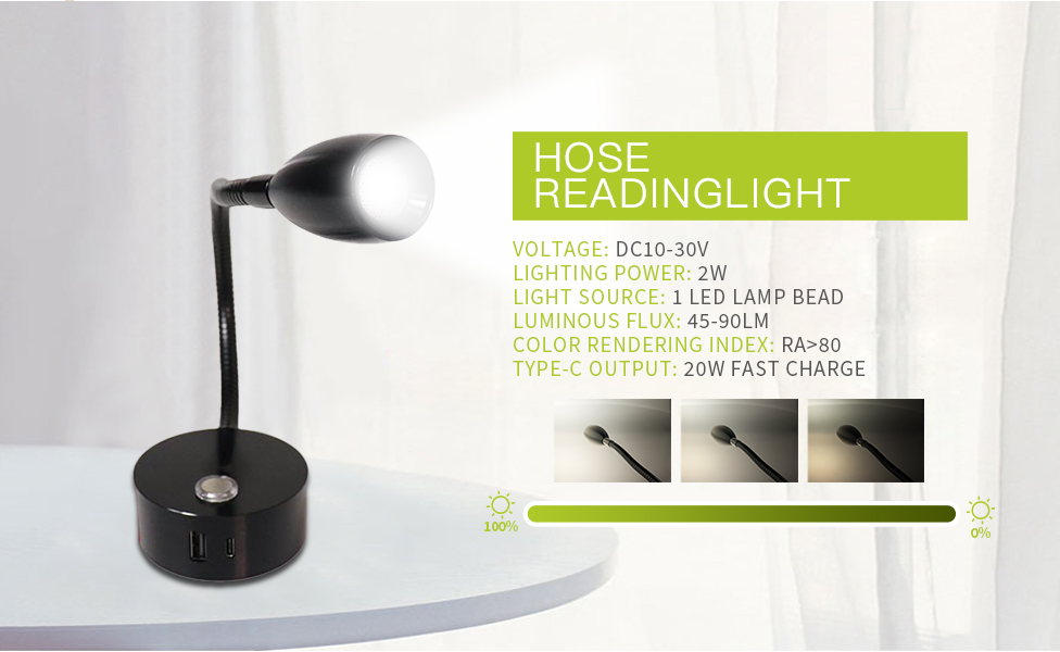 Damavo YML238 Details page-1 rv reading light with usb,usb book reading light