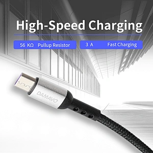 DAMAVO Fast charging micro USB cable types of charging braid cords