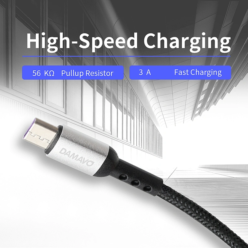 DAMAVO Fast charging micro USB cable types of charging braid cords