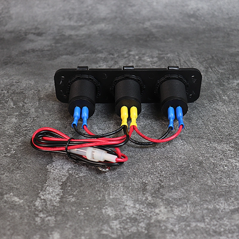 DAMAVO 12V USB hub for Car RV 3 pcs dual port car charger adapter