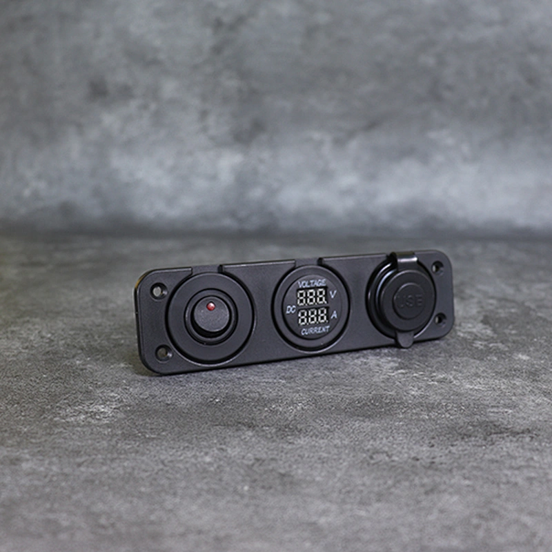 DAMAVO DC voltmeter ammeter C แท่นชาร์จ แผงหน้าปัดแบบฝัง