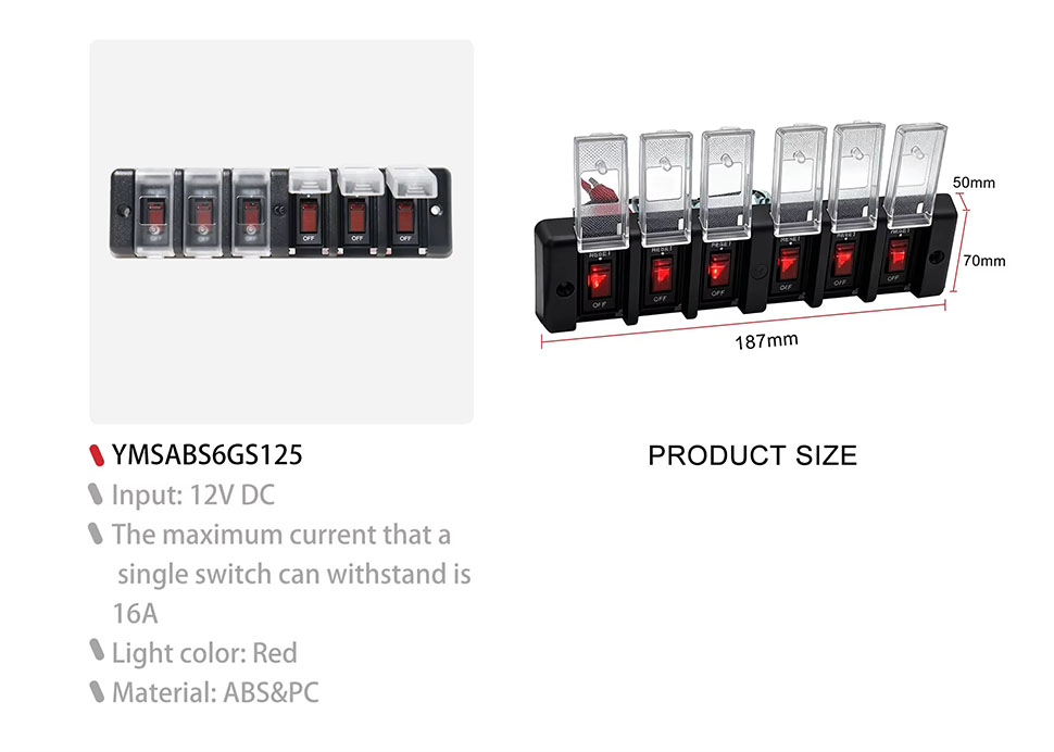 DAMAVO waterproof marine switch panel,waterproof boat switch panel,custom boat switch panel OEM