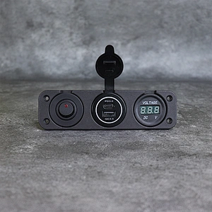DAMAVO USB C PD Voltmeter 12 volt cigarette Lighter Adapter with Switch