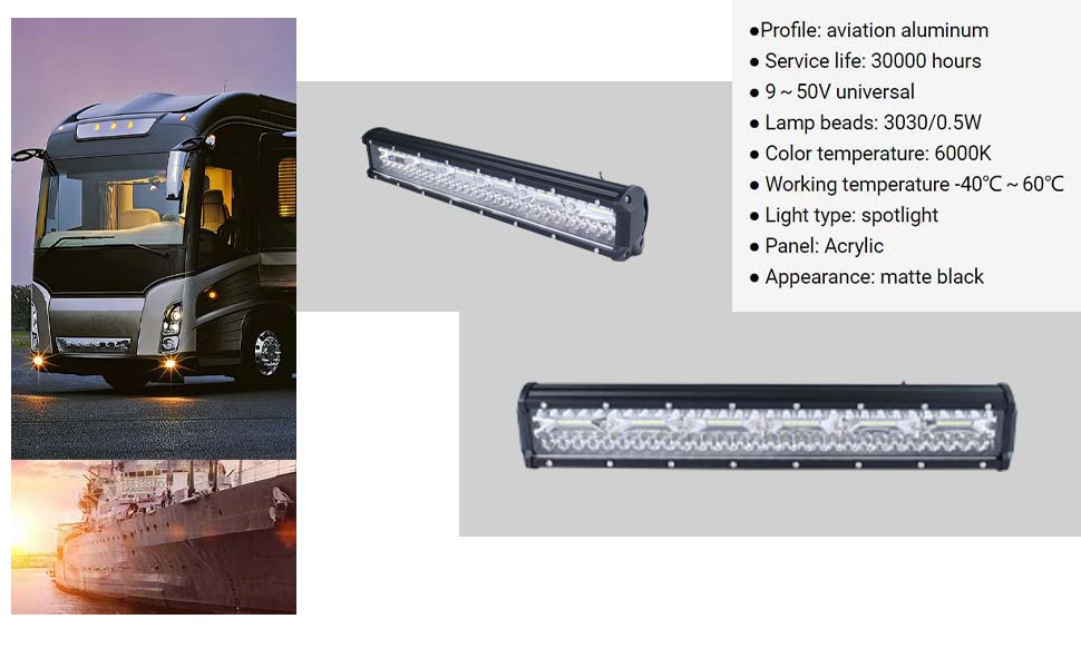 12V LED bar, LED roof light bar, truck tailgate bar from DAMAVO