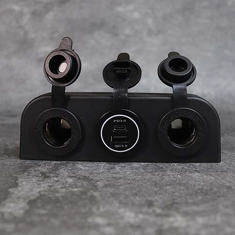 DAMAVO 3 way outlet 2 * 20A Power outlet + PD QC 3.0 fast Charger