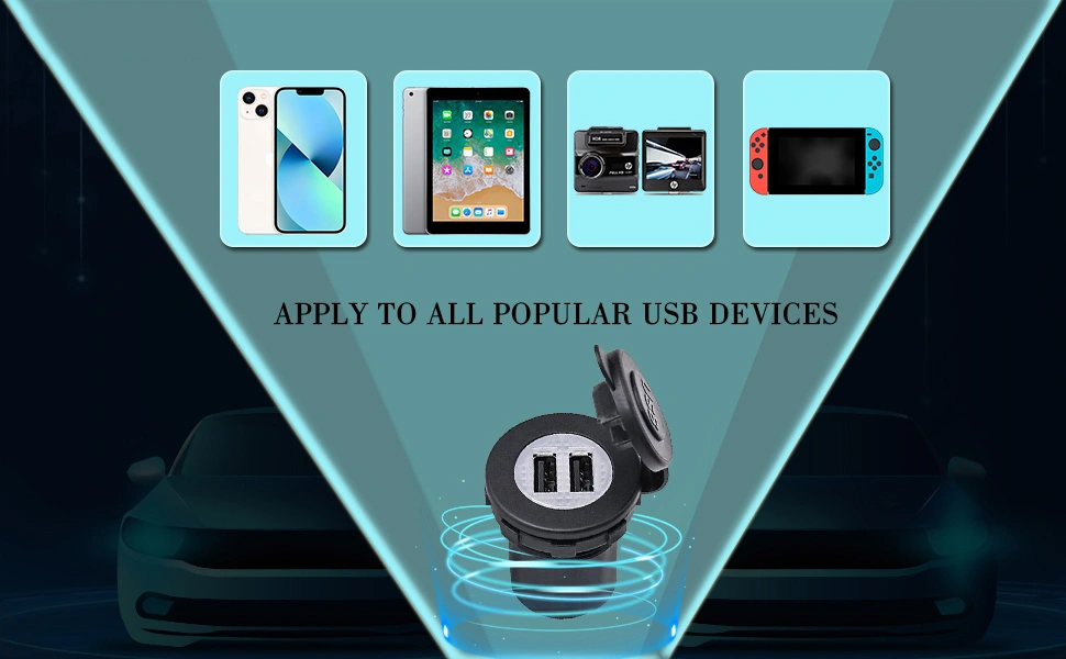 high-quality 12В usb для скрытого монтажа, 12 вольтовая розетка usb, автомобильный USB для скрытого монтажа