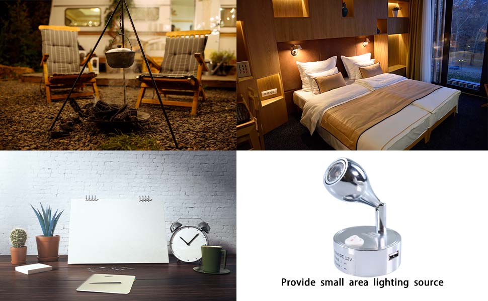 12v flexible reading light,12v led wall lights，camper light bulbs factory