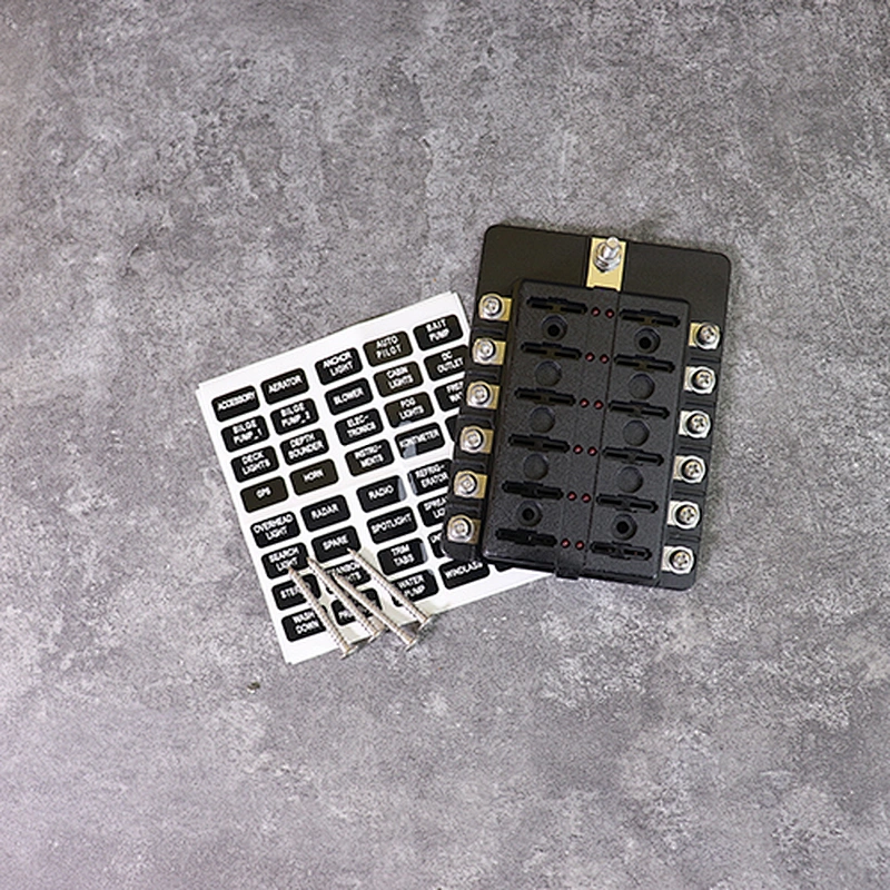 DAMAVO Aftermarket fuse box 12 way waterproof 12v block panel mount Factory