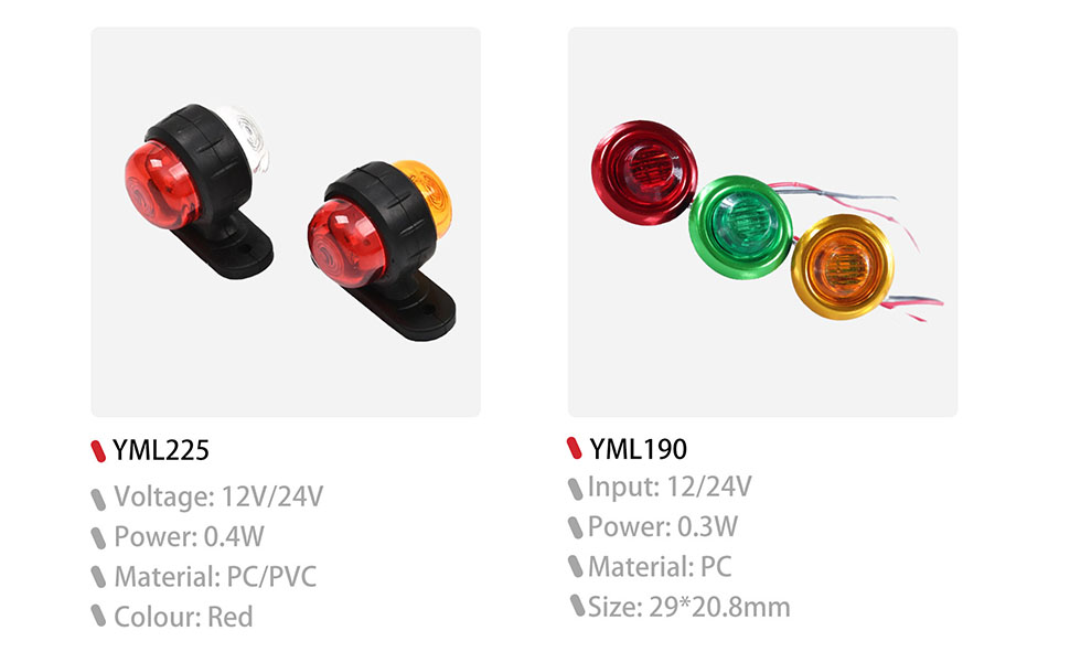 DAMAVO 24 volt led lights for trucks,custom lights for trucks,lorry marker lights ODM