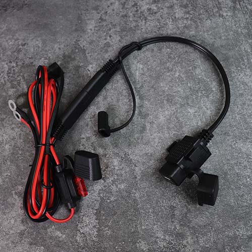 DAMAVO รถจักรยานยนต์ ที่ชาร์จ USB พอร์ตกันน้ำ ช่องเสียบ USB 12V