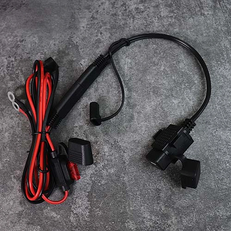 DAMAVO รถจักรยานยนต์ ที่ชาร์จ USB พอร์ตกันน้ำ ช่องเสียบ USB 12V