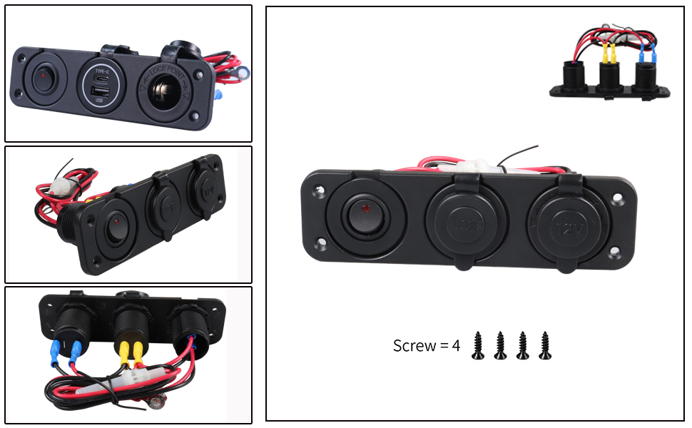 panel voltmeter, usb female panel mount, 12v outlet panel manufacturer
