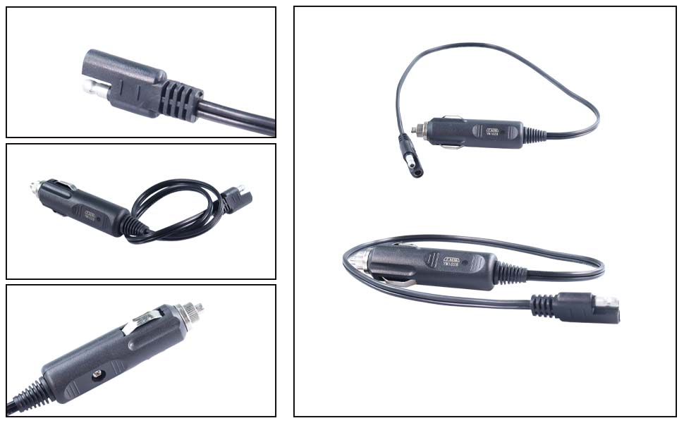 DC 電源コード延長、sae コネクタへのシガレット ライター プラグ、主電源への 12v シガレット ライター プラグ、DAMAVO