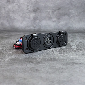 DAMAVO Vehicle USB charger socket 24V voltmeter and ammeter panel