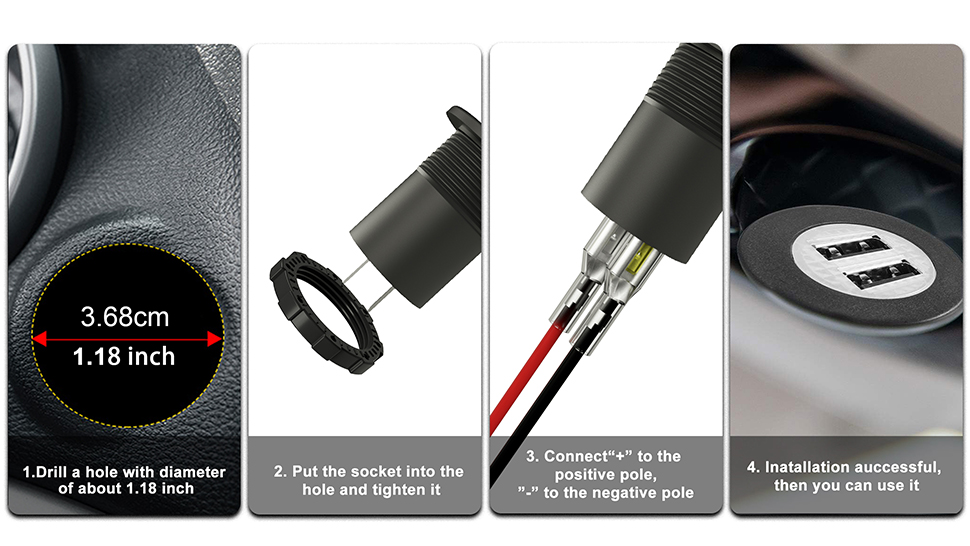 IATF16949 car dual charger,usb to cigarette lighter socket,car mobile charger socket