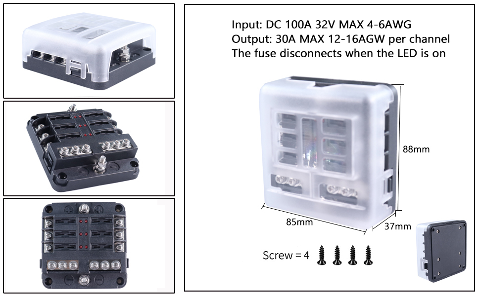 ISO9001 marine fuse box,boat fuse box,RV 12 volt fuse panel Supplier