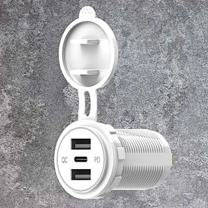 DAMAVO USB C adapter for car cigarette lighter to outlet 45w car charger