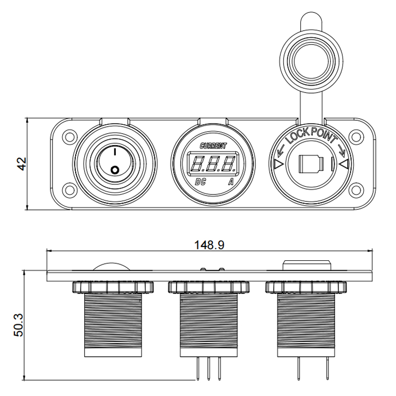 Interrupteurs 12 volts marine, prise 12v externe, prise accessoire 12v factory