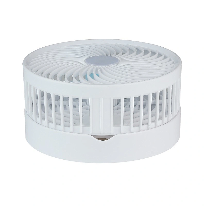 rechargeable electric AC usb portable table fan with light
