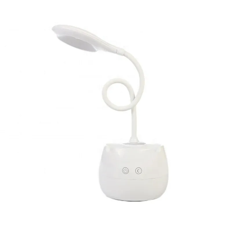 LED Rechargeable Table Lamps With Pen Holder  Eye-Caring Table Lamps for Kids Dimmable Study Desk Lamp Flexible Reading Light