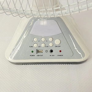 table fan with solar panel rechargeable OEM custom solar fan