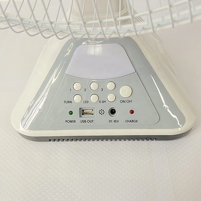 table fan with solar panel rechargeable OEM custom solar fan