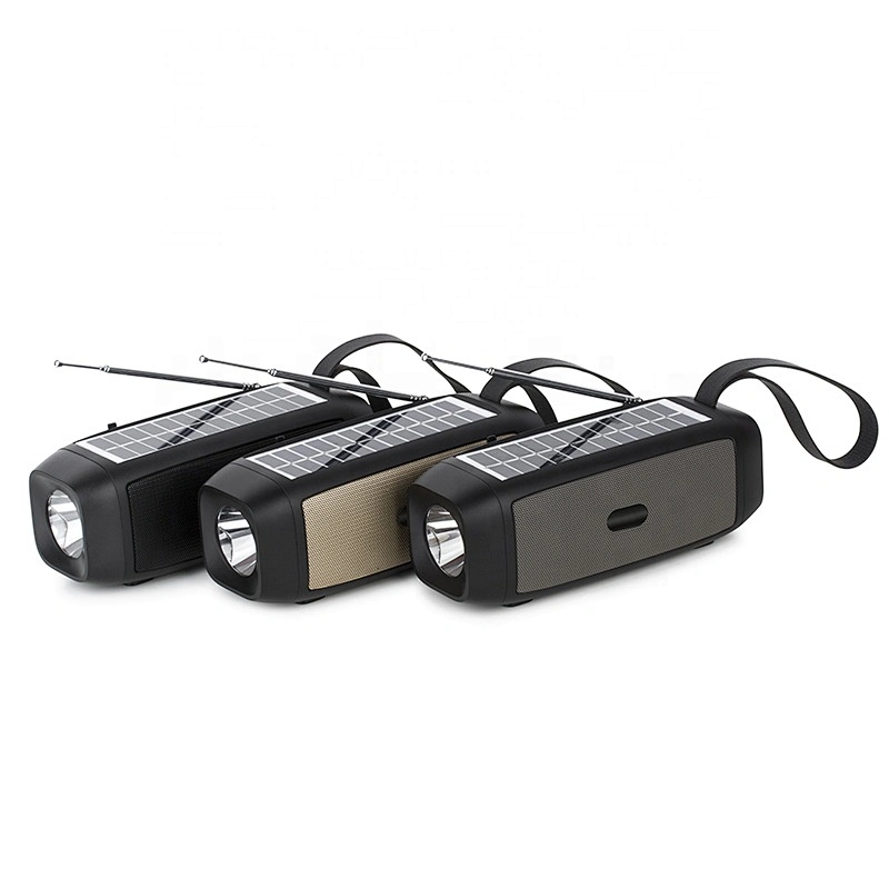 Solar speaker mini wireless speaker led lamp player multi-function portable stereo speaker with led light