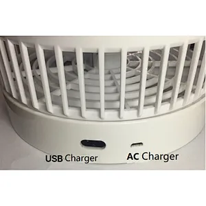 rechargeable electric AC usb portable table fan with light
