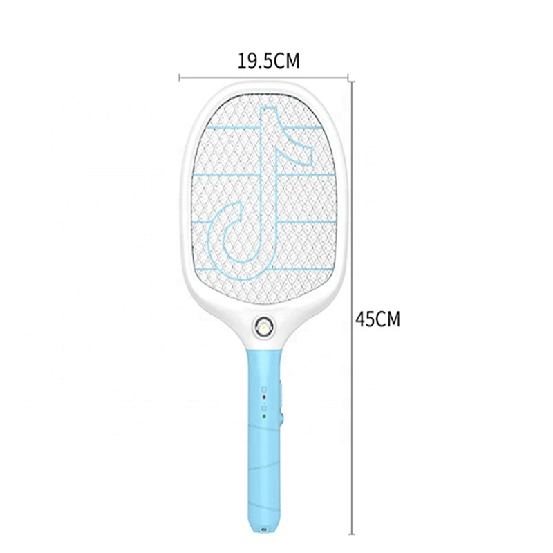 Portable rechargeable electric mosquito bat with light