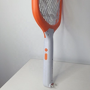 Rechargeable electric mosquito swatter with LED light