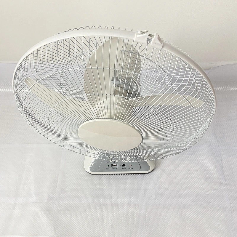 table fan with solar panel rechargeable OEM custom solar fan