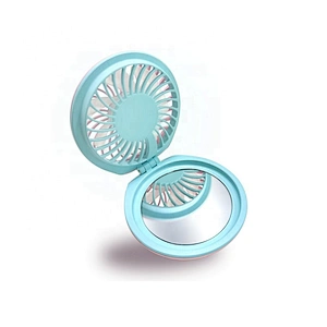 LED night light makeup mirror handheld rechargeable USB mini rechargeable hand fan