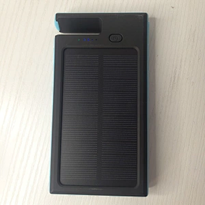 Led Flashlight Portable 8000mah Dual USB Output External Battery Charger Solar Power Bank