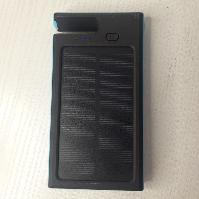 Led Flashlight Portable 8000mah Dual USB Output External Battery Charger Solar Power Bank