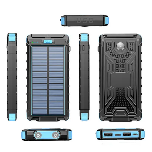 Solar portable large  mini mobile phone portable power bank suitable for notebook and mobile phon