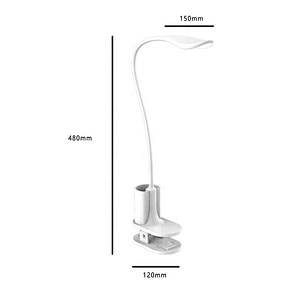 USB rechargeable table lamp Touch switch to learn reading battery led clip desk lamp