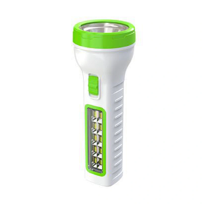 600mAh Portable 2W Led Torch Light Highlight Rechargeable Flashlight with 2W side light
