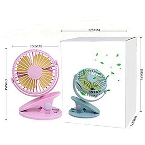 Clip On Fan Mini Desk Fan Portable Fan USB Rechargeable Battery Operated Fans 4 Speed