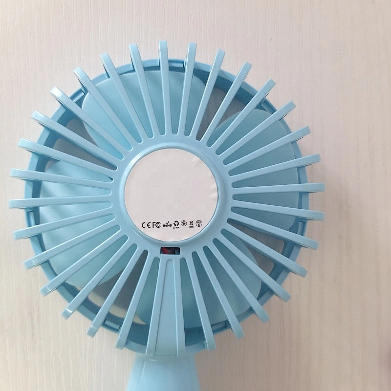 Alarm clock handheld USB fan desktop rechargeable hand fan for home outdoor