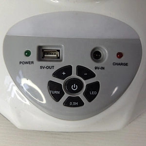 Portable rechargeable 12 inch USB port battery table fan