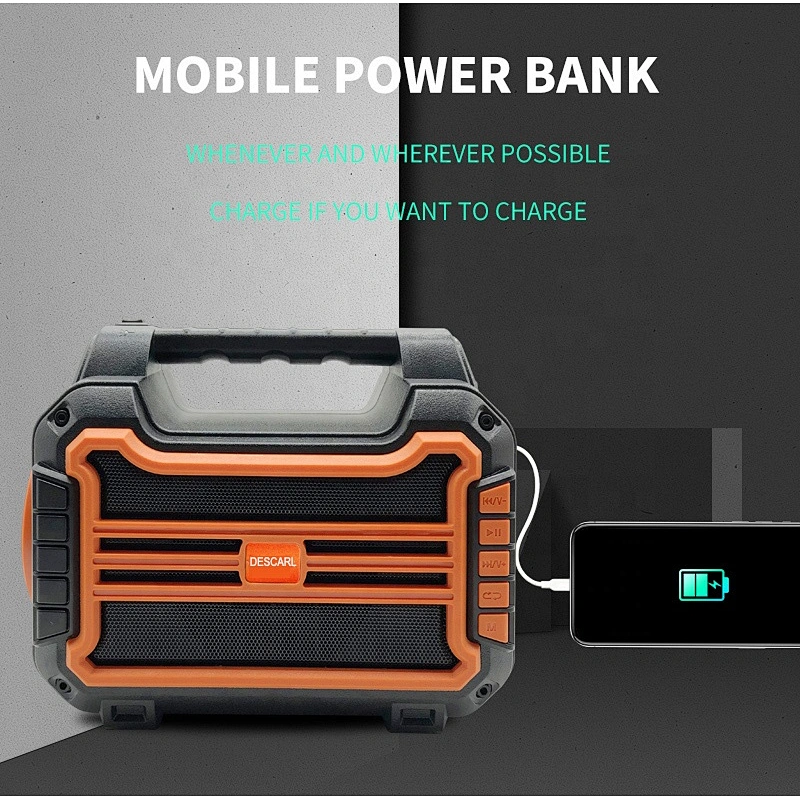 Solar wireless speaker charging mobile Phone Powered bank charger speaker BT Radio with double USB radio light MP3