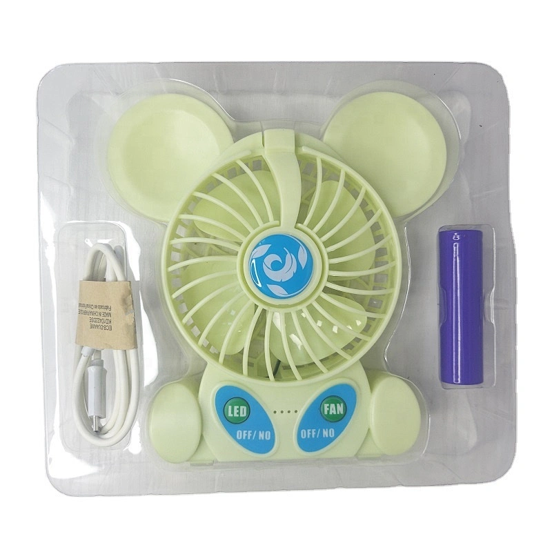Strong wind charging fan portable fan table fan with night light