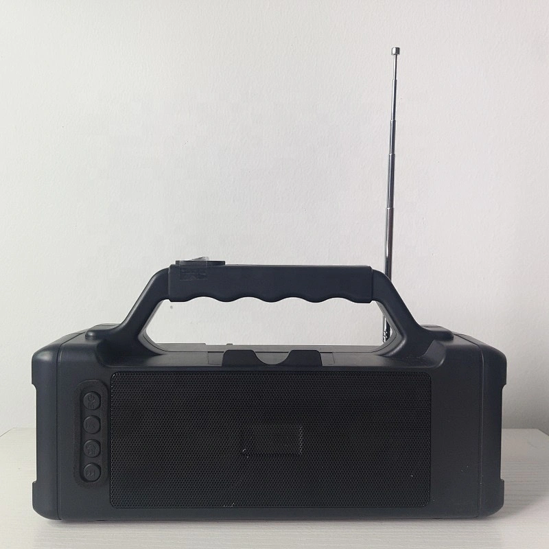 Portable solar wireless rechargeable speaker sound big with lamp supports MP3/USB/TF