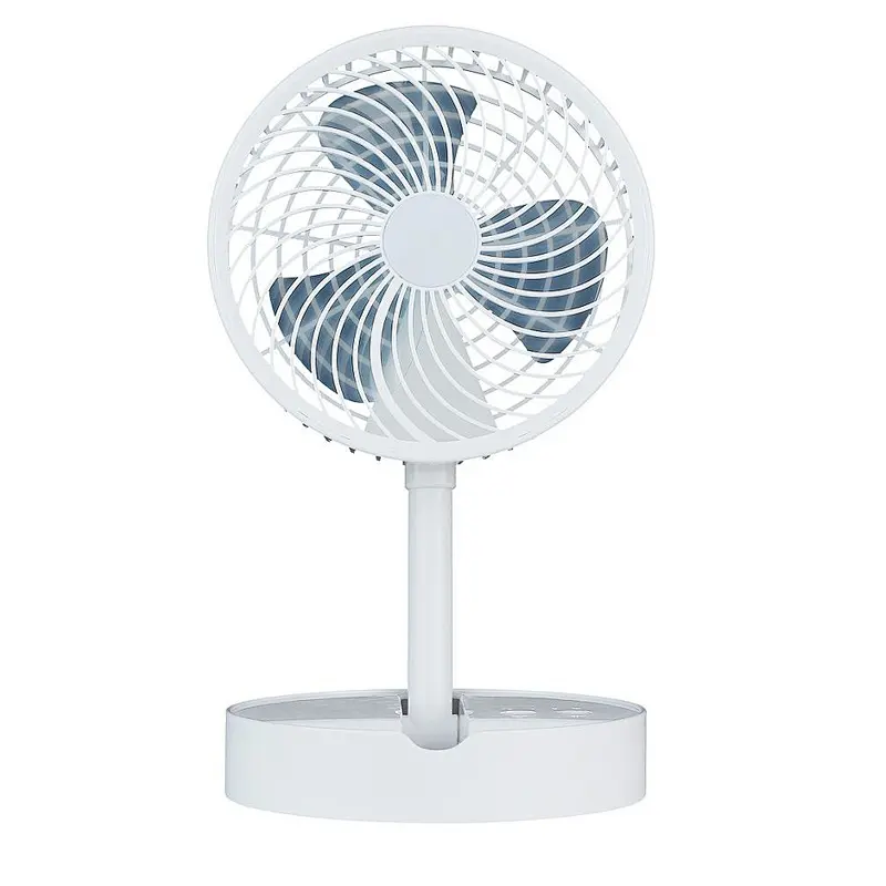 rechargeable electric AC usb portable table fan with light